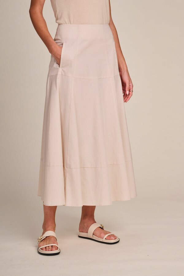 Arabela  Plain Skirt - Beige
